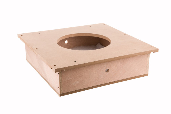 Loxone Speaker Back Box For Suspended Ceilings Item No.: 200202 The Loxone Speaker installation box suitable for installation of Loxone Speakers in recessed ceilings or wood frame constructions: For ceiling and wall mounting 204 mm diameter to fit the Loxone Speaker Low installation depth (108 mm) Excellent resonance (9.1 litres) Pre-drilled holes for easy installation